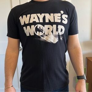 Wayne's World Batman Black T-Shirt
